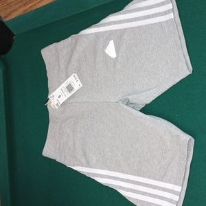 NWT Gray Adidas 3 Stripe Bike Shorts
